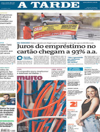 Capa do jornal A Tarde 08/12/2019