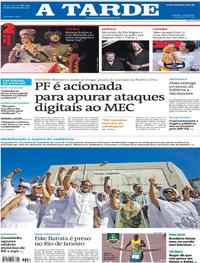 Capa do jornal A Tarde 09/08/2019