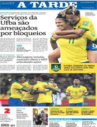 Capa do jornal A Tarde 10/06/2019
