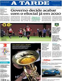 Capa do jornal A Tarde 10/07/2019