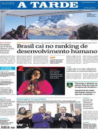 Capa do jornal A Tarde 10/12/2019