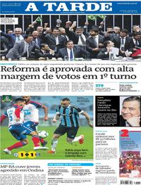 Capa do jornal A Tarde 11/07/2019