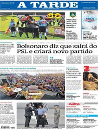 Capa do jornal A Tarde 13/11/2019