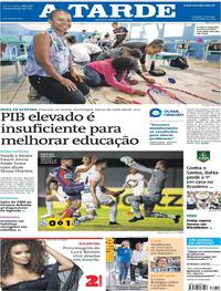 Capa do jornal A Tarde 14/07/2019
