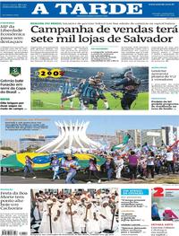 Capa do jornal A Tarde 15/08/2019