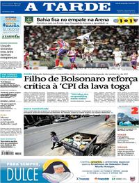 Capa do jornal A Tarde 16/09/2019