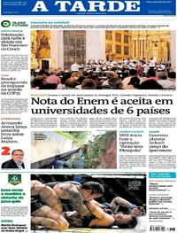 Capa do jornal A Tarde 16/12/2019