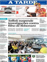 Capa do jornal A Tarde 17/07/2019