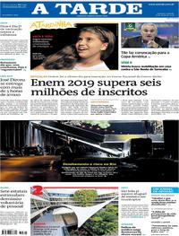 Capa do jornal A Tarde 18/05/2019