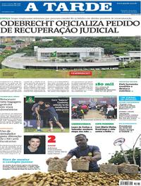 Capa do jornal A Tarde 18/06/2019