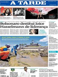 Capa do jornal A Tarde 18/10/2019