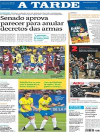 Capa do jornal A Tarde 19/06/2019