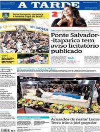 Capa do jornal A Tarde 19/09/2019
