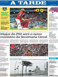 Capa do jornal A Tarde 22/06/2019