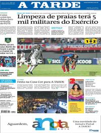 Capa do jornal A Tarde 22/10/2019