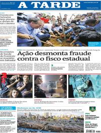 Capa do jornal A Tarde 23/08/2019