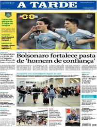 Capa do jornal A Tarde 25/06/2019