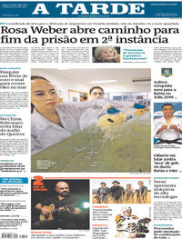 Capa do jornal A Tarde 25/10/2019