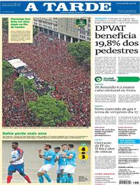 Capa do jornal A Tarde 25/11/2019