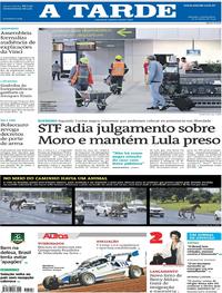 Capa do jornal A Tarde 26/06/2019