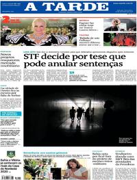 Capa do jornal A Tarde 27/09/2019