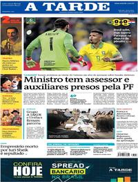 Capa do jornal A Tarde 28/06/2019
