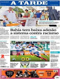 Capa do jornal A Tarde 29/07/2019