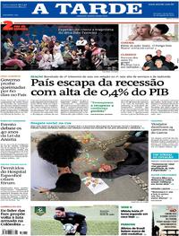 Capa do jornal A Tarde 30/08/2019