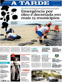 Capa do jornal A Tarde 30/10/2019