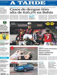 Capa do jornal A Tarde 31/07/2019