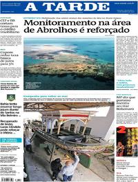 Capa do jornal A Tarde 31/10/2019
