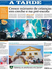 Capa do jornal A Tarde 31/12/2019