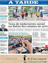 Capa do jornal A Tarde 01/06/2020