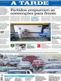 Capa do jornal A Tarde 01/09/2020