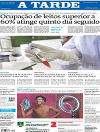 Capa do jornal A Tarde 01/12/2020