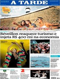 Capa do jornal A Tarde 02/01/2020