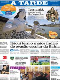 Capa do jornal A Tarde 02/02/2020