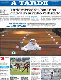 Capa do jornal A Tarde 02/09/2020