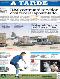 Capa do jornal A Tarde 03/03/2020