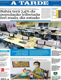 Capa do jornal A Tarde 03/04/2020