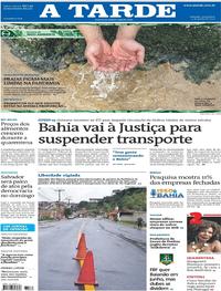 Capa do jornal A Tarde 05/06/2020
