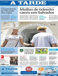 Capa do jornal A Tarde 06/02/2020