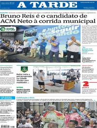 Capa do jornal A Tarde 07/01/2020