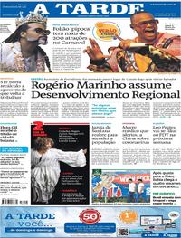 Capa do jornal A Tarde 07/02/2020