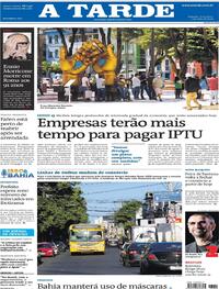 Capa do jornal A Tarde 07/07/2020