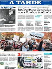 Capa do jornal A Tarde 07/11/2020
