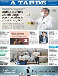Capa do jornal A Tarde 07/12/2020