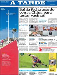 Capa do jornal A Tarde 08/08/2020