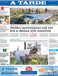Capa do jornal A Tarde 09/01/2020