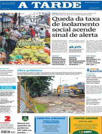 Capa do jornal A Tarde 09/05/2020